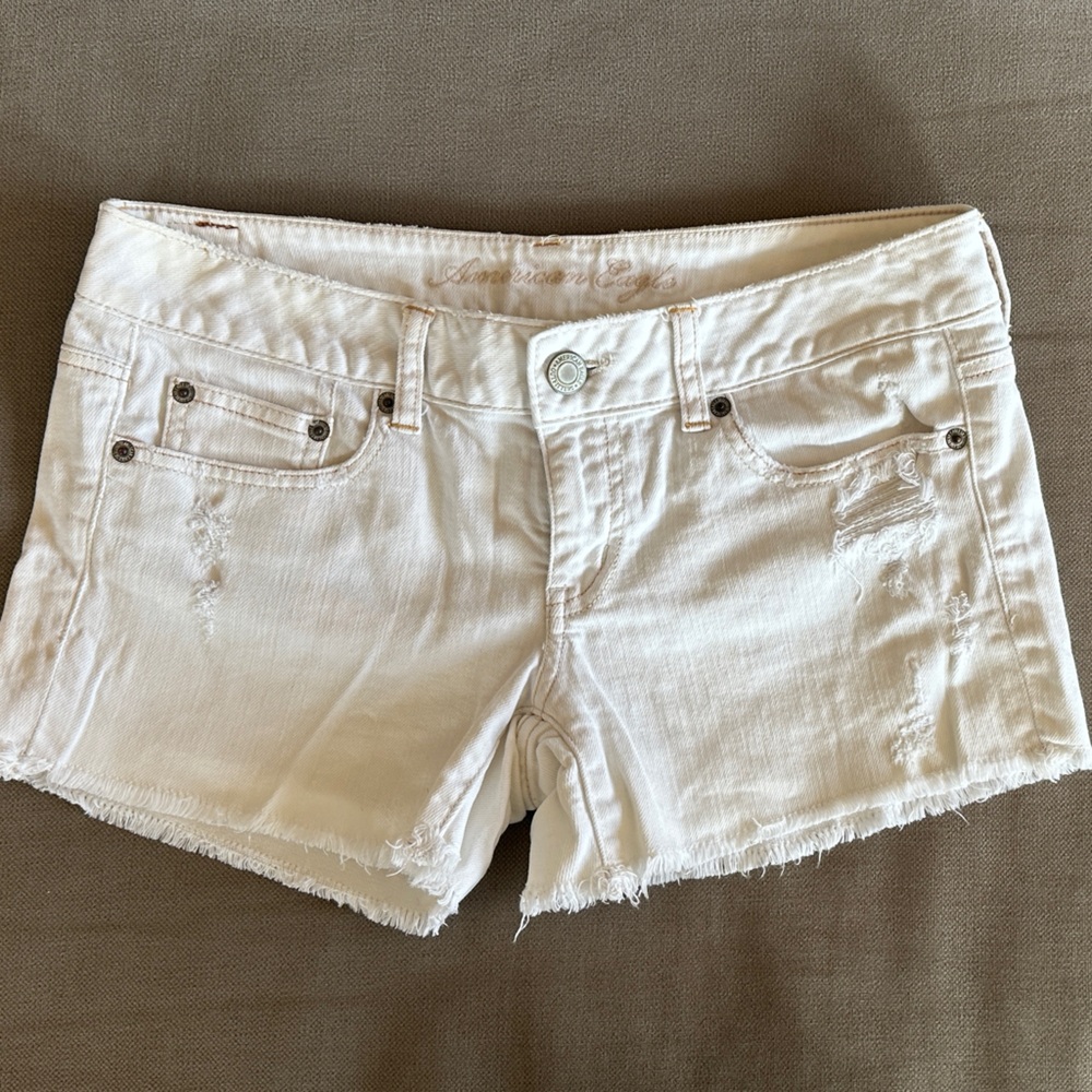 American Eagle Outfitters White Jean Shorts
